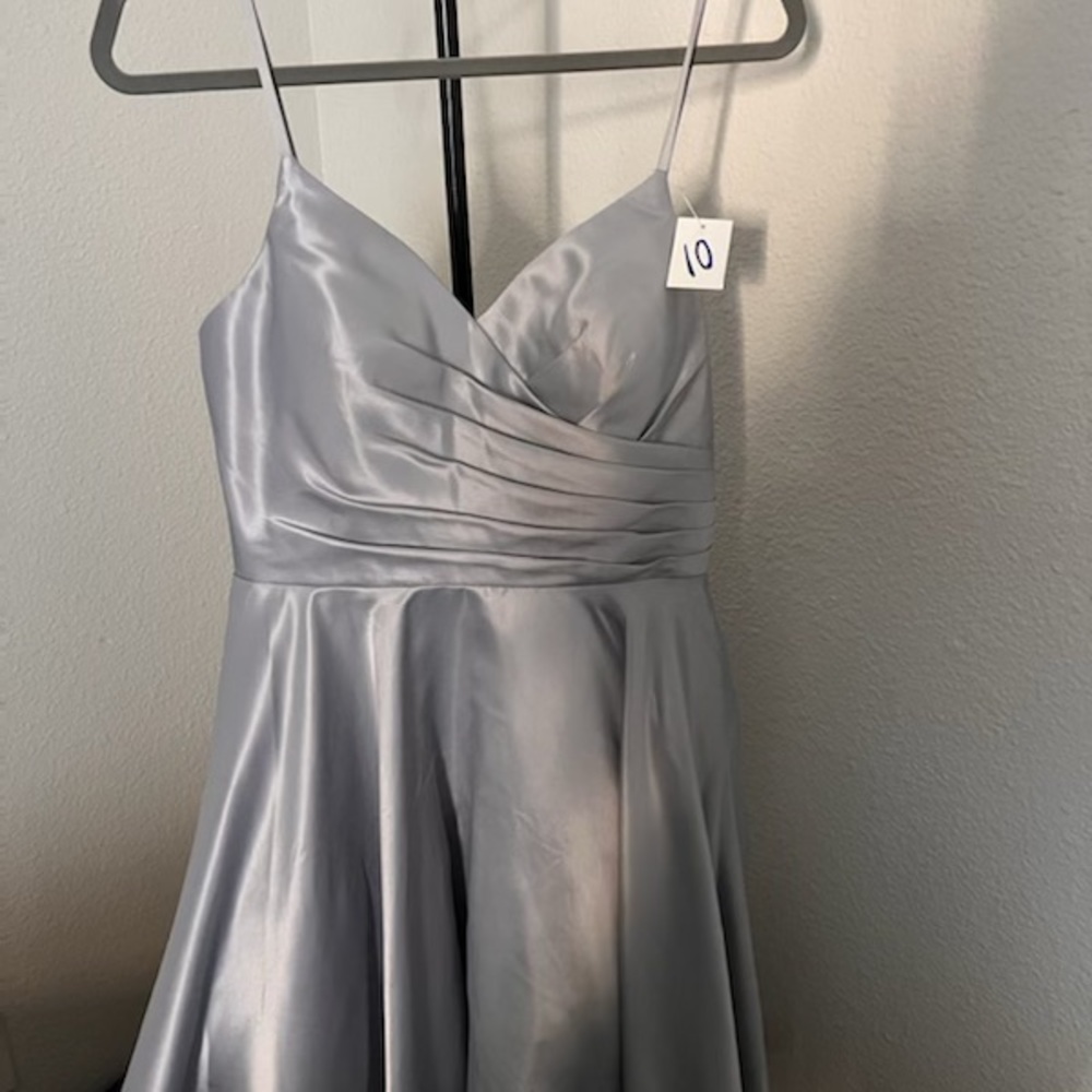 Silver metallic short dress